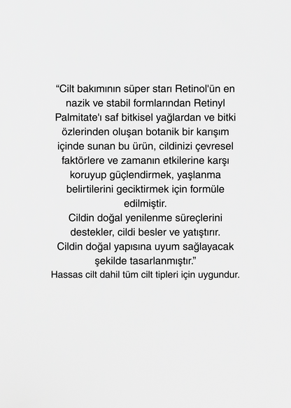RETINOL 1% SERUM MUSHROOM + SQUALANE 30 ml | Gece Serumu - Retinol + Skualan + Reishi Mantarı