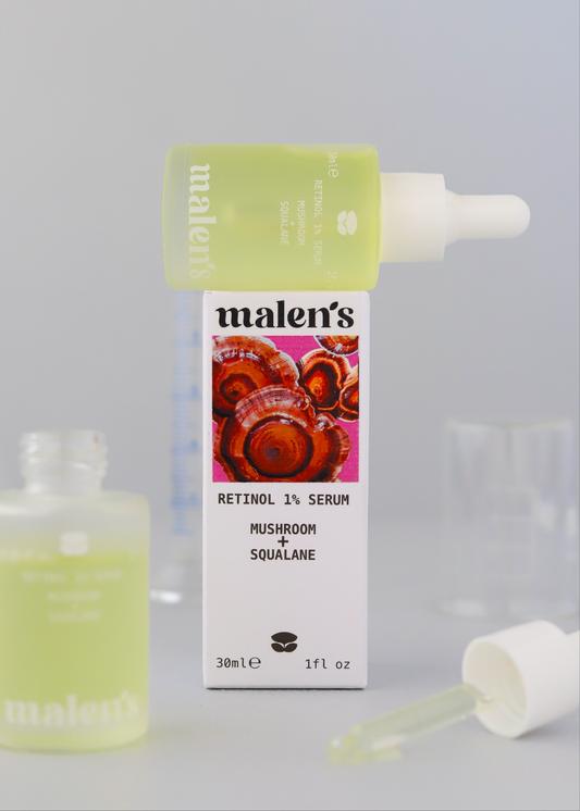 RETINOL 1% SERUM MUSHROOM + SQUALANE 30 ml | Cilt Bakım Serumu - Retinol + Skualan + Reishi Mantarı