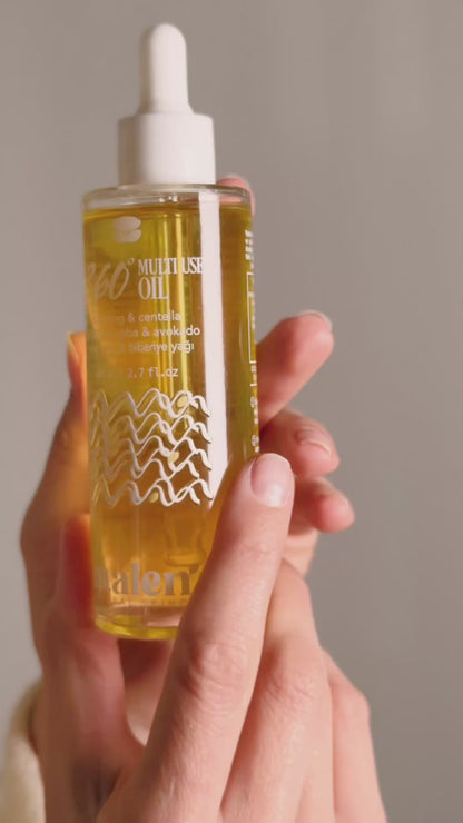 360° MULTI-USE OIL 80 ml | Çok Amaçlı SAÇ ve VÜCUT Bakım Yağı - 17 bitki + E Vitamini
