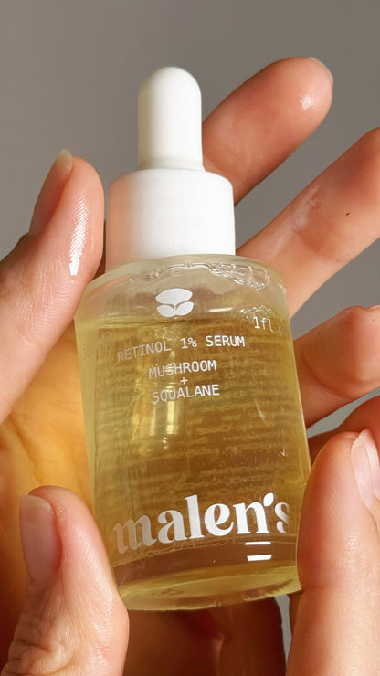 RETINOL 1% SERUM MUSHROOM + SQUALANE 30 ml | Gece Serumu - Retinol + Skualan + Reishi Mantarı